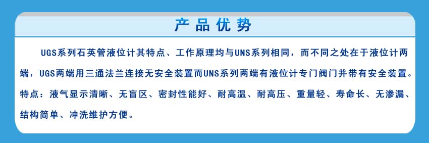 UGS型双色石英管液位计